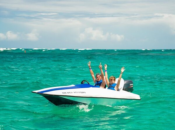 Exciting aquatic adventure featuring a combination of sailing splash activities, speed boat rides, snorkeling explorations, and relaxing catamaran cruises, offering a diverse range of experiences on the water with vibrant marine life and stunning ocean views