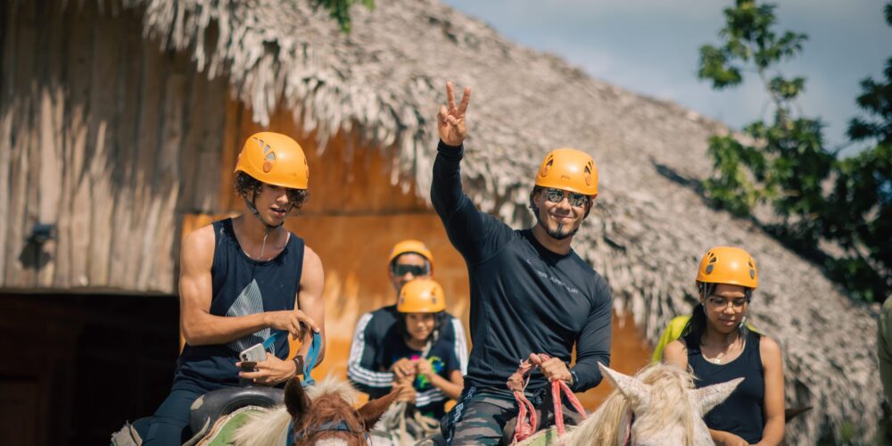 Guided horse riding experience through scenic trails, featuring well-trained horses and professional instructors, providing a tranquil and enjoyable journey through picturesque landscapes.