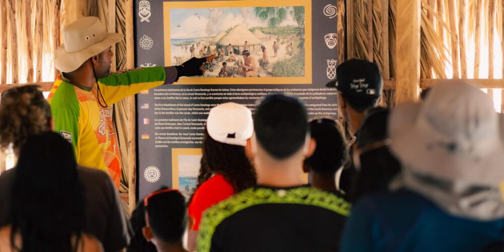 Informative Taíno History Presentation, featuring engaging displays and storytelling about the indigenous Taíno people, their culture, traditions, and historical significance in the Caribbean.