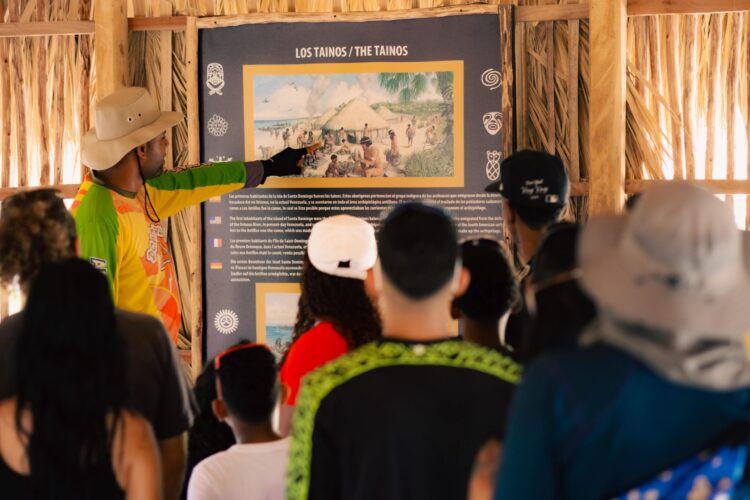 Informative Taíno History Presentation, featuring engaging displays and storytelling about the indigenous Taíno people, their culture, traditions, and historical significance in the Caribbean.