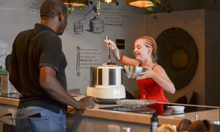Hands-on Chocolate Master Class, teaching participants how to craft rich, artisanal chocolate from cacao beans, with techniques for tempering, molding, and flavoring.
