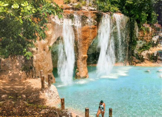 Adventure-filled Scape Park in Punta Cana, showcasing lush tropical landscapes, zip lines, underground caves, and natural cenotes for visitors to explore and enjoy