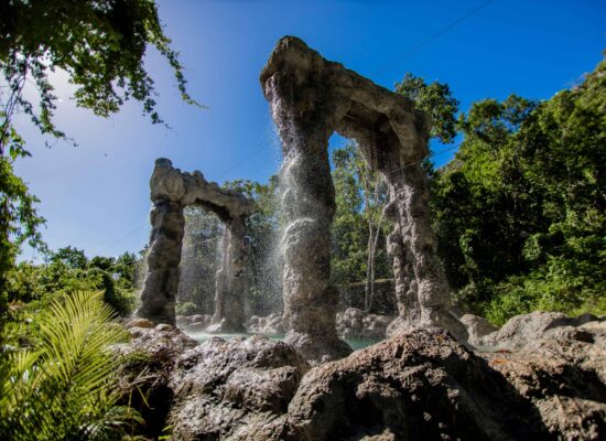 Adventure-filled Scape Park in Punta Cana, showcasing lush tropical landscapes, zip lines, underground caves, and natural cenotes for visitors to explore and enjoy