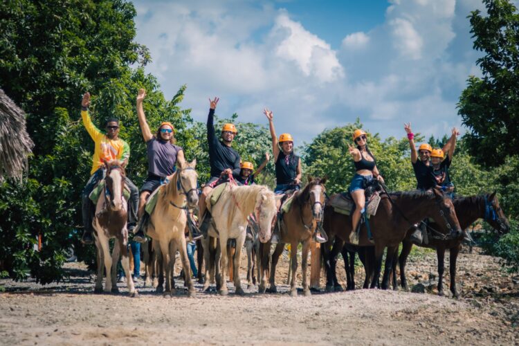 Guided horse riding experience through scenic trails, featuring well-trained horses and professional instructors, providing a tranquil and enjoyable journey through picturesque landscapes.