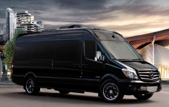 Deluxe transfer in a Mercedez Bens Sprinter, showcasing a high-end and spacious, comfortable seating and premium features, ensuring a luxurious and smooth transportation experience.